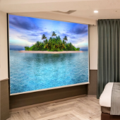 100インチプロジェクターと65インチTV